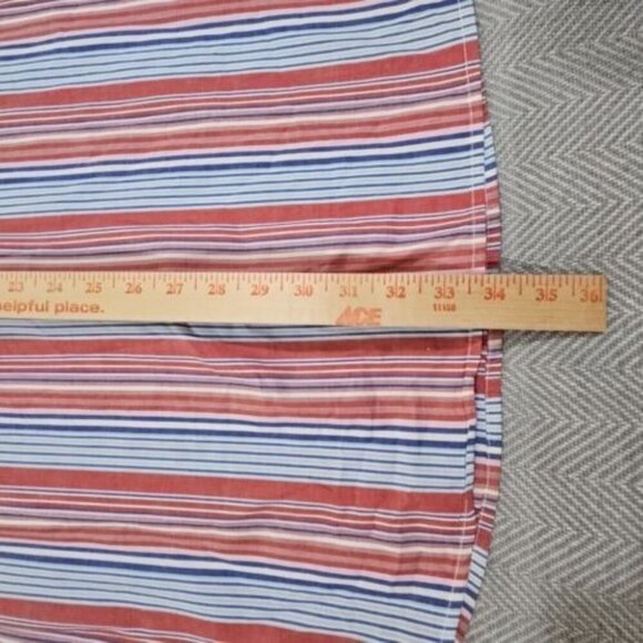 Lacoste🐊Long Sleeve Shirt Size XXL (54" Chest) Vertical Stripes 100% Cotton Y2K - Picture 9 of 13